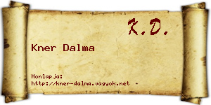 Kner Dalma névjegykártya